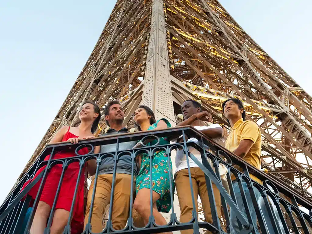 Eiffel Tower Paris France Second Floor Balcony View