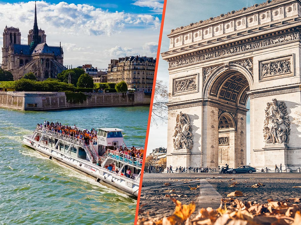 ArcdeTriomphe and Seine river cruise in Paris