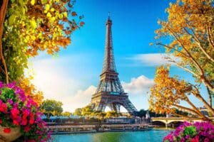 Eiffel Tower Paris and the Seine River