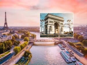 seine river cruise paris arc de triomphe • GetYourTickets PARIS