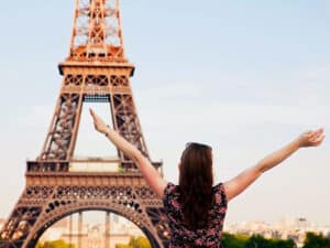 eiffel tower trocadero view girl • GetYourTickets PARIS