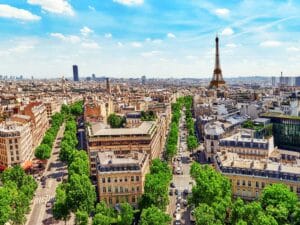 panoramic view over paris champs elysees • GetYourTickets PARIS