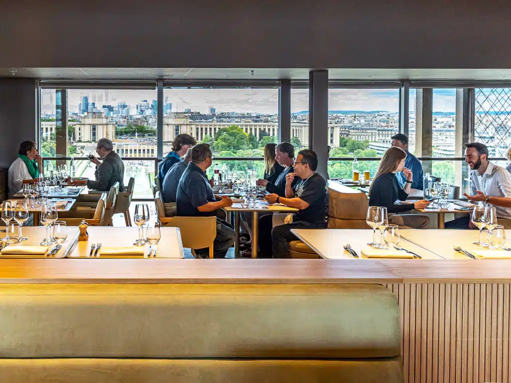 Dinner in the Eiffel Tower in Paris at Madame Brasserie