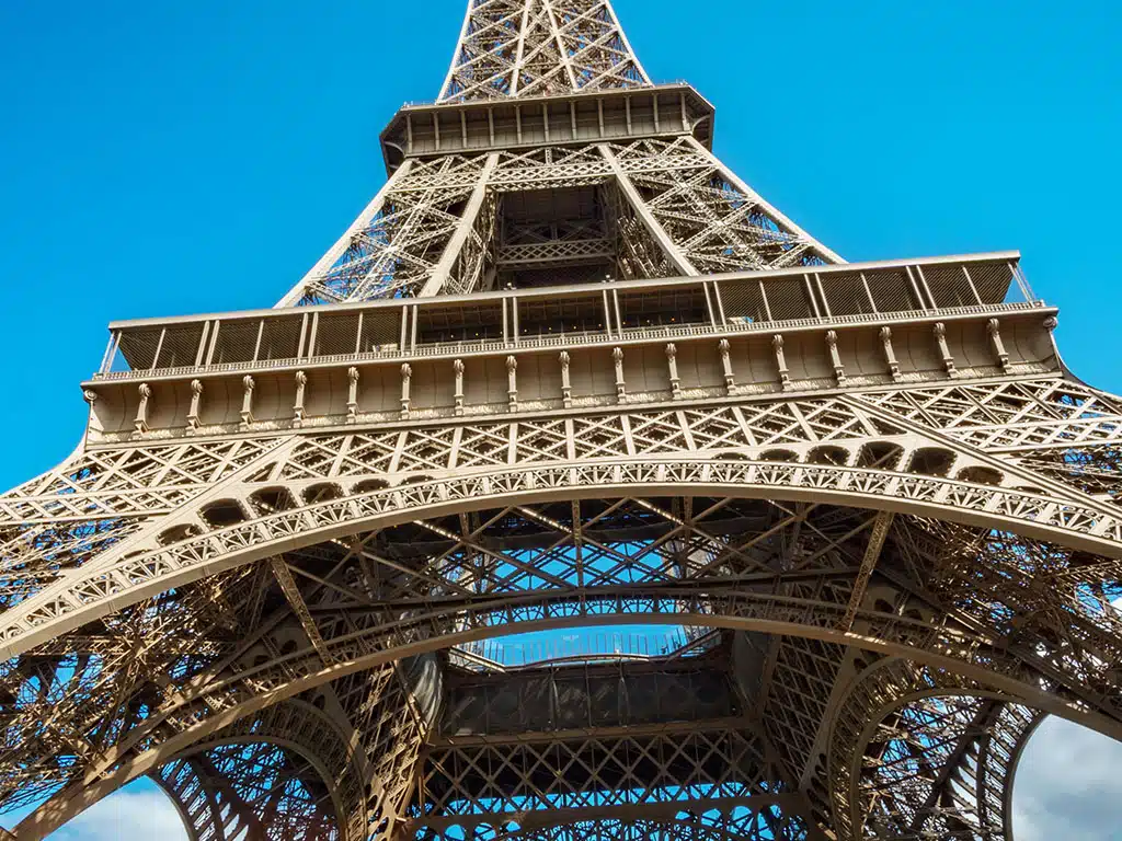 Eiffel Tower Paris France Front View