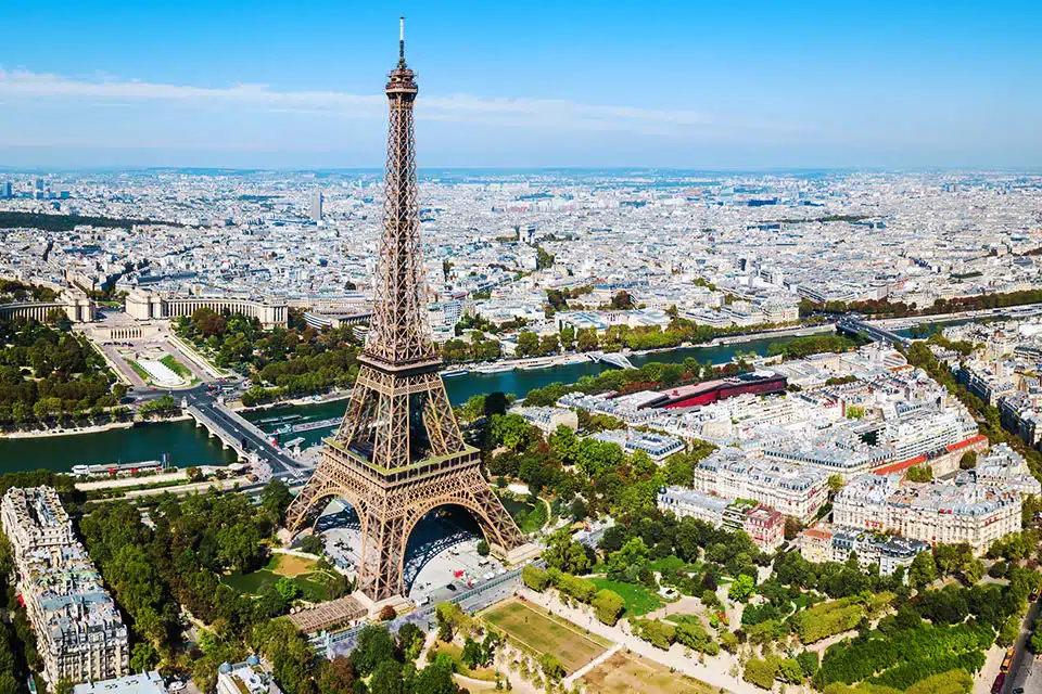 Eiffel Tower in Paris France View